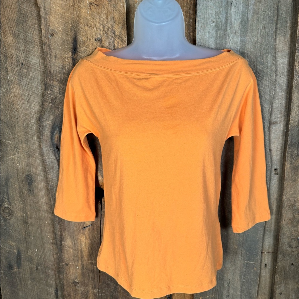 MaxMara Orange Off Shoulder Top - Size Large